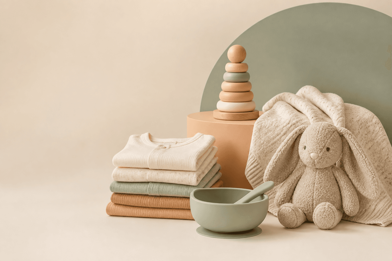 BABYMILLET collection of baby textiles, toys and feeding products